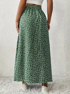 Slit Printed Skirt